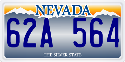 NV license plate 62A564