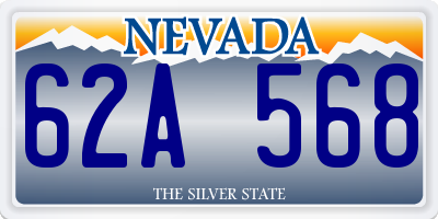 NV license plate 62A568