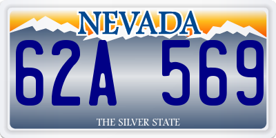 NV license plate 62A569