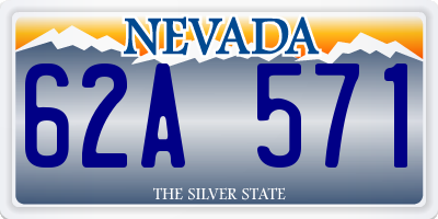 NV license plate 62A571