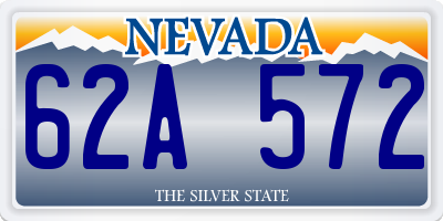 NV license plate 62A572