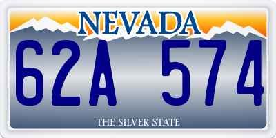 NV license plate 62A574