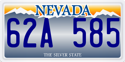 NV license plate 62A585