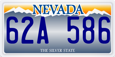 NV license plate 62A586