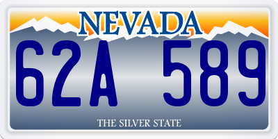 NV license plate 62A589
