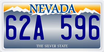 NV license plate 62A596