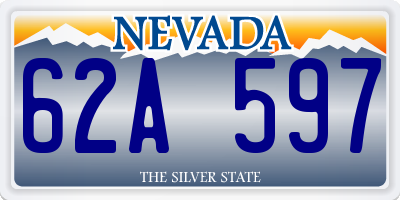 NV license plate 62A597