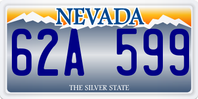 NV license plate 62A599