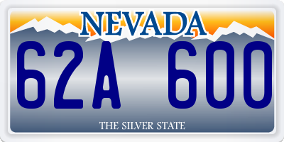 NV license plate 62A600