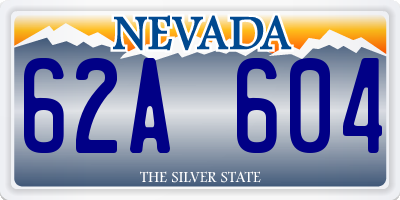 NV license plate 62A604