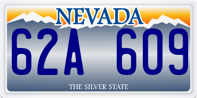 NV license plate 62A609