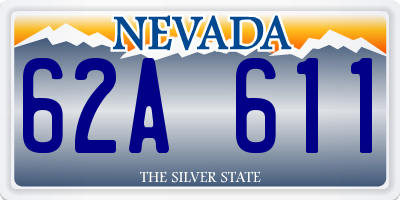 NV license plate 62A611