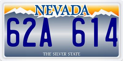 NV license plate 62A614