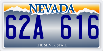 NV license plate 62A616