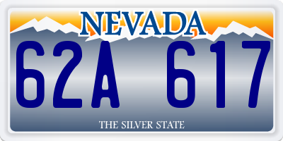 NV license plate 62A617