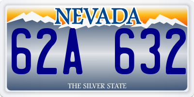 NV license plate 62A632