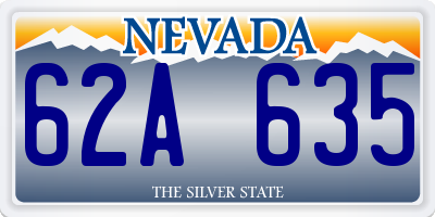 NV license plate 62A635