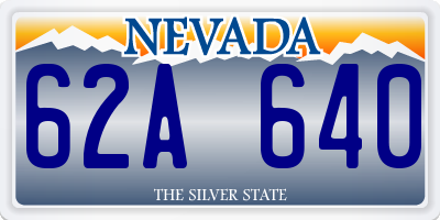 NV license plate 62A640