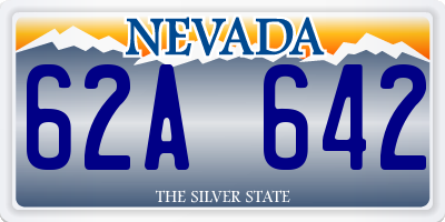 NV license plate 62A642