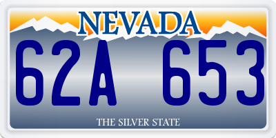 NV license plate 62A653