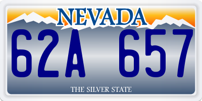 NV license plate 62A657