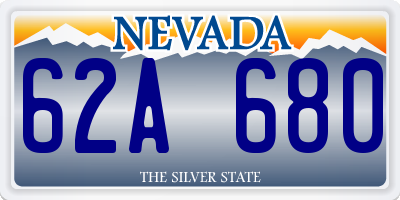 NV license plate 62A680