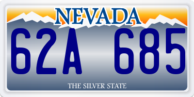 NV license plate 62A685