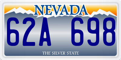 NV license plate 62A698