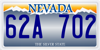 NV license plate 62A702