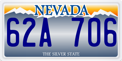 NV license plate 62A706