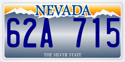 NV license plate 62A715