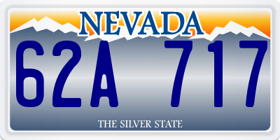 NV license plate 62A717