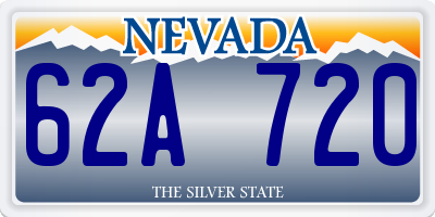 NV license plate 62A720