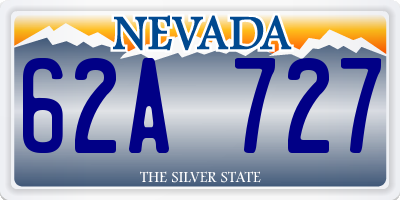 NV license plate 62A727