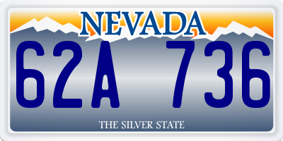 NV license plate 62A736