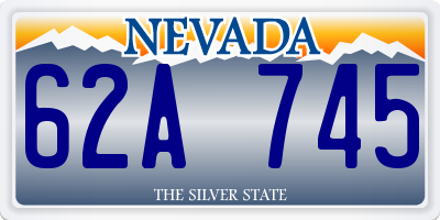 NV license plate 62A745