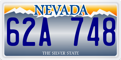 NV license plate 62A748