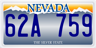 NV license plate 62A759