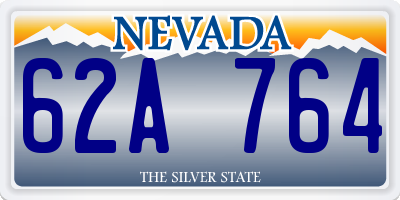 NV license plate 62A764