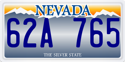 NV license plate 62A765