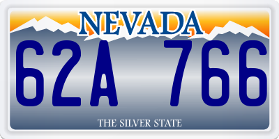 NV license plate 62A766