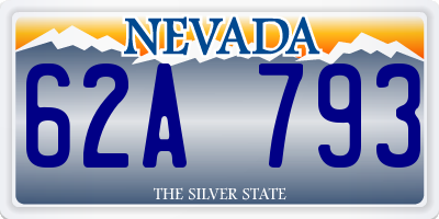 NV license plate 62A793