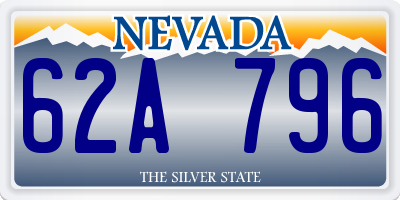 NV license plate 62A796