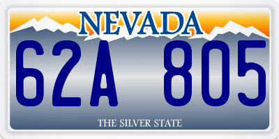 NV license plate 62A805