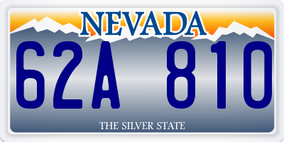 NV license plate 62A810