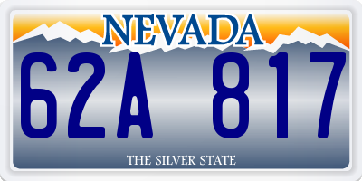 NV license plate 62A817