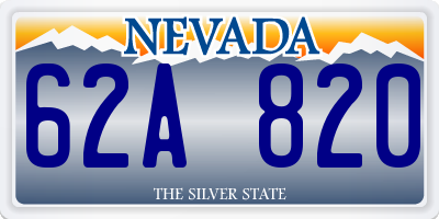 NV license plate 62A820