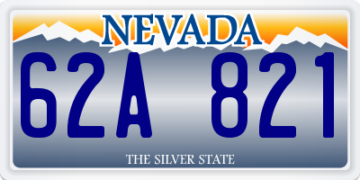 NV license plate 62A821