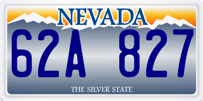 NV license plate 62A827