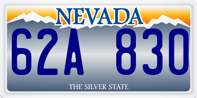NV license plate 62A830